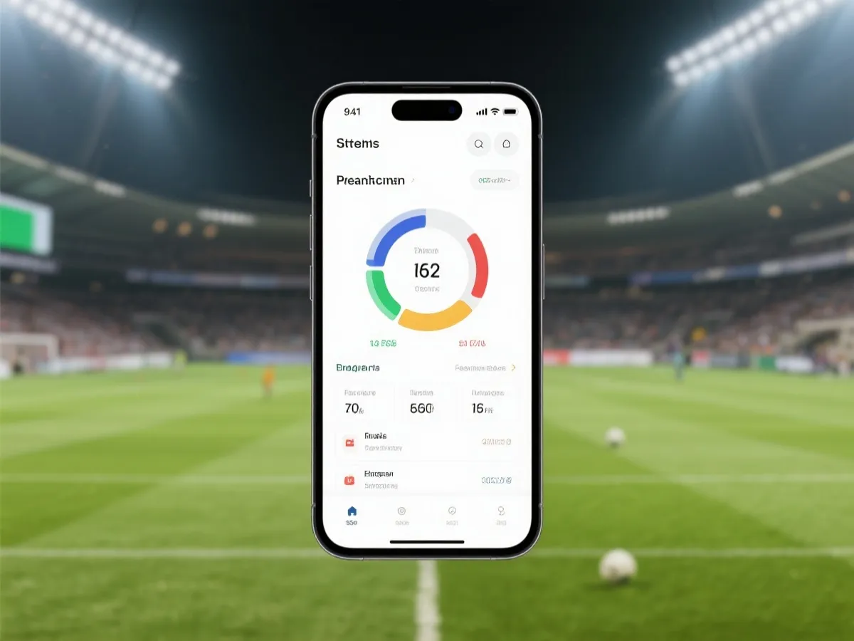 移动端体育赛事数据与赛程展示示意图